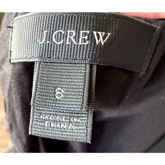 J. Crew Flutter Sleeve Shift Dress Sz 8 100% Cotton G1269 Black Event Whimsigoth - Picture 8 of 9